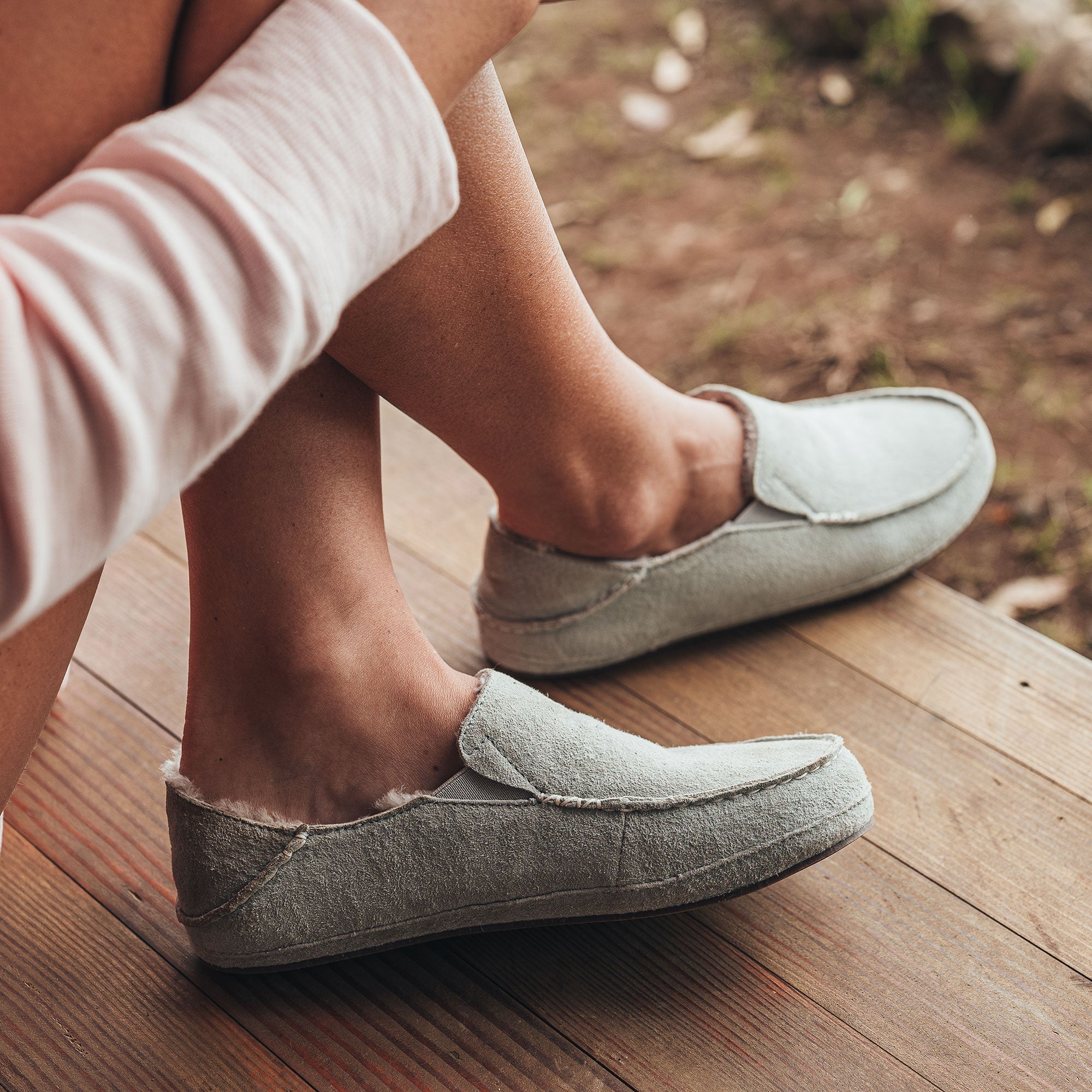 Alternative view of Nohea Slipper - Pale Grey